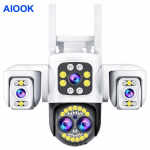 AIOOK v&auml;litingimustes 10x ZOOM WiFi CCTV kaamera HD 8MP 4K &ouml;&ouml;n&auml;gemine kahesuunaline dialoog turvakaamera veekindel p&auml;ikesekindel kaugvaatlus Camera Y74+battery