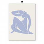 Lilleturg P&otilde;hjamaade plakatid Prindid Korallid alasti t&uuml;druk LES MUSES Abstraktne Matisse Kunst L&otilde;uend Maalimine Seinapildid Magamistoa sisustus Ilma raamita 21*30cm