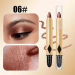 2 in 1 Pearly Eyeshadow Stick Pencil Glitter Matte Eyeshadow Make Up High Pigmented Eyelid Under Crease Eyeshadow Pen Waterproof