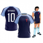 Kapten Tsubasa Hyuga Lenders Jalgpall Jalgpall Cosplay T-s&auml;rk Jersey Jaapan Tiiger Joonisfilm Animatsioon Prindiga Kiiresti Kuivav Vintage L&uuml;hikeste Varrukatega Vorm 2XS