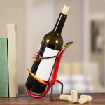 Veiniriiul Pudelihoidik L&otilde;bus Eraldiseisev, K&auml;sit&ouml;&ouml;, Metallskulptuur Dekoratiivne jaoks