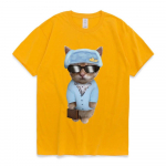 Naljakas El Gato kurb nuttev kass Munchkin Kitty Meme Trendikas graafiline T-s&auml;rk Moodne l&uuml;hikeste varrukatega T-s&auml;rk Unisex naiste vabaaja puuvillane s&auml;rk 2XL