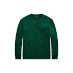 Polo Ralph Lauren S&uuml;gis/Talv 22 &Uuml;hev&auml;rviline logoga tikitud puuvillane &uuml;mmarguse kaelusega pikkade varrukatega t-s&auml;rk Meeste pealisr&otilde;ivad Roheline MNPOTSH16820247-301 XXL