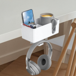 4 in 1 Desk Cup Holder Desktop Organizer Phone Pen Storage Box Rotating Headphone for Stationery must