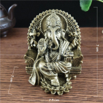 Lord Ganesha Kuju Skulptuur Elevant Jumal Buddha Kujud Figuurid Vaik Pronksiv&auml;rvi Ornament Koduaia Kaunistuseks pronksi