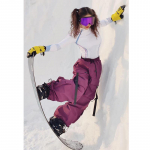 Ice Degree Yabuli Veekindlad Suusap&uuml;ksid - Lilla, Raskekujulised, Kulumiskindlad V&auml;litingimuste Lumev&auml;ljade Spordip&uuml;ksid 2XL must