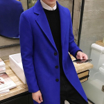 Meeste Pidulik &Uuml;herealine Figuuri j&auml;rgi &Uuml;ler&otilde;ivas Pikk Villane Jakk Pealisr&otilde;ivas Pluss XXXXL roosa