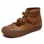 Naiste sandaalid 2025 Uued madalad platvormkingad Naiste pehme nahk Kerged sandaalid Hingavad sandaalid Daamide Zapatos De Muje 35 pruun