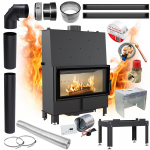 Sisestage Kamin Vesijakk KRATKI LUCY 20kW &Oslash;200 Eco Recuperation SET
