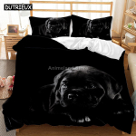 Armas dalmaatsia koera voodipesukomplekt 3D luksuslik tekikottide komplektid tekikott voodipesu kuninganna kuningas &uuml;hekohaline suurus must valge loom lemmikloom 140x200cm 3pcs