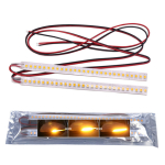 AUTOYUZU J&auml;rjestikune LED Voolav LED-riba, Uksepeegli suunatuli, Auto LED, 28 l&uuml;li, 28 LED oranž