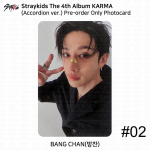 Stray Kids 4. album Karma L&otilde;&otilde;tspilliversioon Ametlik fotokaart Bangchan Pre-Order