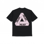 Palace Tri-To-Help Heategevuslik Piiratud V&auml;ljaanne Kolmnurkne L&uuml;hikeste Varrukatega T-s&auml;rk Unisex Topid Roosa Must P18TS231 S