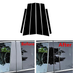 6 tk klaveri musta samba postid kaane kleebised trimmi BMW 3-seeria E90 2005-2012 jaoks