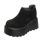 Moodsad 8 cm seemisnahast platvormiga naiste lumised pahkluusaapad Disainerpandlaga k&otilde;rgekontsaga kingad Trendikas Mood Uued Gladiaator Talvised Botas De Mujer 39 must