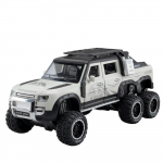 1/24 Land Range Rover Defender Sulamist Pikapi Auto Mudel Diecasts Metall Maastikuautod Auto Mudel Heli Valgus Laste M&auml;nguasjad Kingitus valge