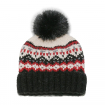 Korea versioon Fair Isle villane m&uuml;ts talvine soe geomeetriline romb retro tuttm&uuml;ts k&uuml;lm m&uuml;ts kootud m&uuml;ts naistele M（56-58cm） must