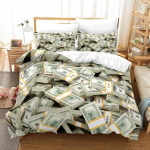 Dollarite Voodipesukomplekt 3D-tr&uuml;kk Paberrahad Tekikott Kodutekstiilid &Uuml;hekohaline Kaksik T&auml;issuurus Kuningsuurus Padjap&uuml;&uuml;ridega Dropshipping 140X200cm 2pcs