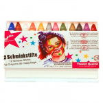 Mini crayons de maquillage x12 Couleur : bleu, marron, blanc, orange, jaune, argent, rose, vert, or, noir, violet, rouge aille d'un mitmev&auml;rviline