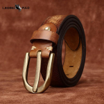 Retro Pestaud Pealmine Kiht Lehma Nahast V&ouml;&ouml; Meeste Ehtsast Nahast N&otilde;elaga Pandlaga Vabaaja Denim Meeste V&ouml;&ouml; 130cm pruun