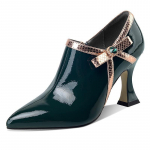 K&otilde;rge kontsaga naiste paksu kontsaga &uuml;hekordsed kingad naiste 2025 kevad uus lakknahast naiste kingad gaas terav nina pael s&uuml;gava sissel&otilde;ikega &uuml;hekordsed kingad naised 40 must