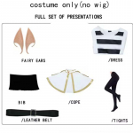 Frieren Cosplay Kost&uuml;&uuml;m Frieren Kleit K&otilde;rvade ja Sukadega Anime Comic Coni jaoks Frieren R&otilde;ivad S