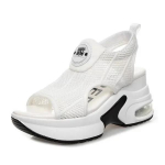 Moodsad Retro Must V&otilde;rgust Platvormsandaalid Korea Peep-Toe &Otilde;&otilde;nsad Kiilud K&otilde;rgendavad Kingad 8cm Suvi Uued Libisemiskindlad &Otilde;hkpadjaga Tennisekingad 34 valge