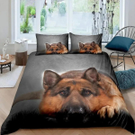 Saksa Lambakoera Tekikate Komplekt Politseikoer Tekikate T&auml;is Kuninglik Suurus Poistele Loomad Voodipesu Komplekt Kutsikas Koer Tekikate Kate 70x133cm