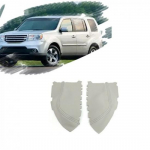 Pair Front door panels card armrest leather cover grey For Honda Pilot 09-15 W