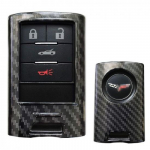 Glossy Carbon Fiber Smart Key Fob Shell For Cadillac ATS CTS XTS Escalade, etc