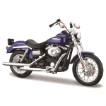 Maisto 1/18 skaalaga Harley-Davidson mootorrataste seeria 44 kollektsioon 31360 (Ilma aluseta) / Valatud mudelauto mootorratas (2006 Dyna Street Bob Sinine 23103) black