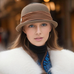 Elegantne prantsuse stiilis villane &auml;mbrim&uuml;ts, s&uuml;da, pannal, lint, kaunistus valamuk&uuml;barad, soojad fedorad naistele s&uuml;gis ja talv