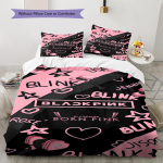 Blackpinki mustriga voodipesu, Tekikomplekt Tekikate Padjap&uuml;&uuml;r Kodu S&uuml;nnip&auml;evakingitus (1 * tekikott + 2 * padjap&uuml;&uuml;ri, ilma s&uuml;damikuta) 135x200cm white