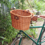 Basket Accessories, Decorative, Handmade Ornament in Retro Style for Camping Girls Brown
