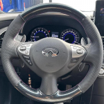 Hand-stitched non-slip black Leather Carbon Fiber Car Steering Wheel Cover For Infiniti FX FX35 FX37 FX50 2009-2014 style 1