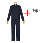 Gojo Satoru Cosplay Kost&uuml;&uuml;mid meestele, Anime Keskkooli vorm, M&auml;rg Parukas, Halloweeni Kost&uuml;&uuml;m, R&otilde;ivad t&auml;iskasvanutele M