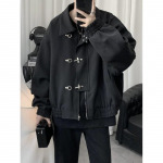 Meeste S&uuml;gisene &Auml;ge Korea Stiilis L&uuml;hike Jakk Disainiga Kraega Vabaaja Bleiser 3XL must
