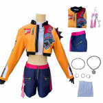 Huntrix KPop Mira Zoey Rumi Cosplay Kost&uuml;&uuml;mikomplektid Lastele T&uuml;drukutele Cosplay Anime &Uuml;htne Kingitus Karnevali Kost&uuml;&uuml;m Kaelakee S