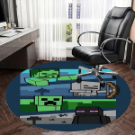 Minecrafti tegelased Toolimatt &Uuml;mar vaip - Kontorivaip, Masinpestav, Libisemisvastane, Sobib elutubadesse, magamistubadesse 120cm