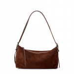 Lai &Otilde;larihmaga Mitmek&uuml;lgne Nahast Lehma Nahast Crossbody Kott, J&auml;&auml;sammal Suede, Moodne T&ouml;&ouml;le K&auml;imine, K&otilde;rge Kvaliteediga Tunne, Kerge Luksuslik &Otilde;lakott kohv