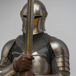 Keskaegne Barbuta Keha Kiiver T&auml;iuslik Halloweeni, Fantaasia Cosplay, LARP-i, Renessanssp&auml;eva Taastamiste Kingitus