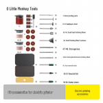 HOTO Juhtmeta Elektriline P&ouml;&ouml;rlev T&ouml;&ouml;riist CN pistikuga (adapter kaasas)