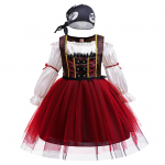 T&uuml;drukute Halloweeni Cosplay Piraadikapten Printsessikleit Laste karnevalipeo riided Laste lavastuslik pikavarrukaline komplekt 100