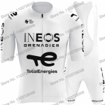 Ineos Grenadier 2025 Jalgrattas&auml;rk Meeste Komplekt Suvine Jalgrattar&otilde;ivastus Valge Maanteejalgratta S&auml;rk &Uuml;likond MTB Naiste Jalgratta Bib-p&uuml;ksid L