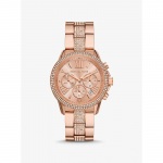 Michael Kors Suur Brynn Pav&eacute; Roosa kullatooni k&auml;ekell MK7505 roosa kuldne v&auml;rv