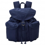 Polo Ralph Lauren V&auml;rviline Ikoonilise Hobuse Tikandiga Pingutusn&ouml;&ouml;riga Top Pannal Klapiga Puuvillane Seljakott Unisex Seljakott Tumesinine 405945881001 Basic Set (Bag+Dust Bag)