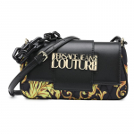 Versace Jeans Couture SS23 Barokkprindiga &Otilde;larihmaga Crossbody Kott Kett Koti alla K&auml;e alla Naiste kotid Must 74VA4BB1ZS587G89 Black,Basic Set (Bag+Dust Bag)
