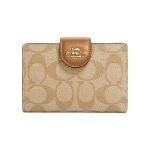Coach Corner Zip 13 Klassikaline Monogramm N&ouml;&ouml;pkinnitusega Kaetud L&otilde;uend ja Nahast Rahakott Naiste rahakott Khaki C0082-IMNLJ Gift Box Sets (Basic Set+Black Box)