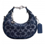 K&auml;ekott Jonie 15 Logotr&uuml;kiga H&otilde;bedane Riistvara Signature Denim Mini &Otilde;la-Crossbody Kott Naiste kotid Sinine CAO04-LHRHY Basic Set (Bag+Dust Bag)