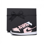 Jordan Air Jordan 1 Dopamine Dressing Cushioning, Wear Resistant Low top Vintage Basketball Shoes Women's Black Pink 553560-131(Team32-SBOX) 36